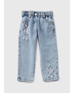 Girls Floral Jeans