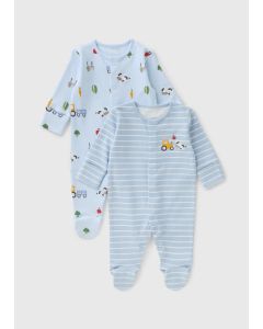 2 Pack Baby Transport Sleepsuits