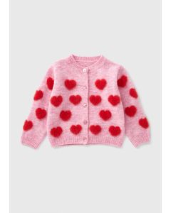 Girls Heart Valentines Cardigan