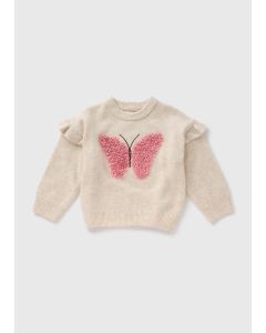 Girls Butterfly Knitted Jumper