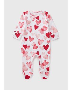 Baby Heart Valentine Sleepsuit