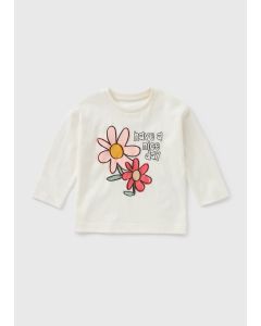 Girls Flower Long Sleeve Top