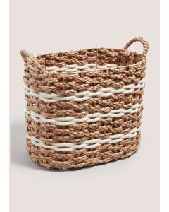 Narrow Rectangular Curve Basket-Natural-One Size