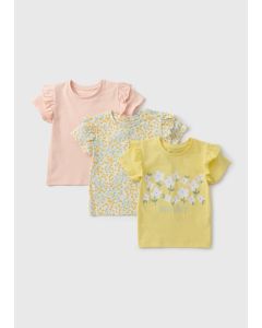 3 Pack Girls Floral T-Shirts