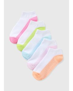 5 Pack Girls Stripe Trainer Socks