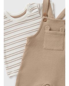 Baby Stripe Knit Dungaree Set