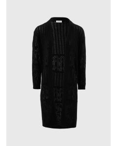 Longline Pointelle Cardigan