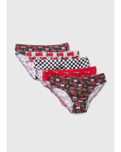 Cars 5 Pack Boys Red Briefs