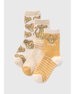 The Lion King 3 Pack Kids Simba Socks