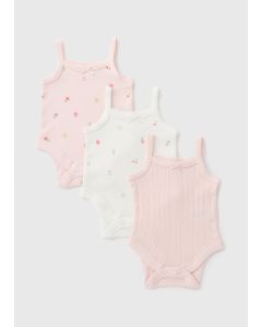 3 Pack Baby Fruit Cami Bodysuits