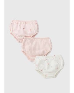 3 Pack Baby Fruit Frill Knickers