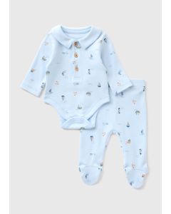 2 Piece Baby Boat Bodysuit & Legging Set