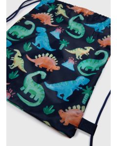 Boys Dinosaur Pump Bag-Navy-One Size