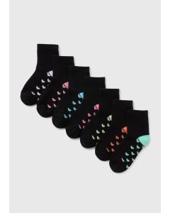 7 Pack Girls Heart Socks