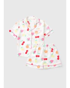 Girls Fruit Satin Pyjama Set