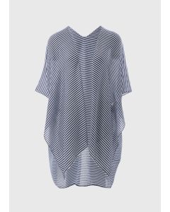 Stripe Kimono-Blue/White-One Size