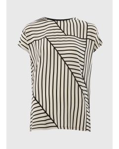 Et Vous Stripe Front Jersey Back T-Shirt