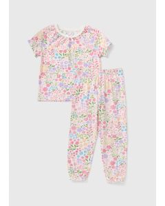 Girls Floral Pyjama Set