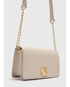 Hardware Cross Body Bag-Beige-One Size