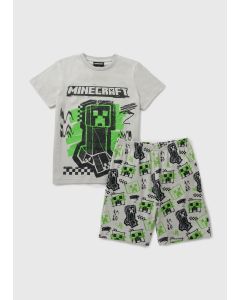 Minecraft Kids Creeper Shorts Pyjama Set