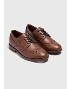 Boys Faux Leather Brogue Shoes