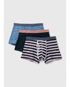 3 Pack Stripe Keyhole Boxers