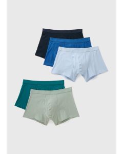 5 Pack Plain Keyhole Boxers