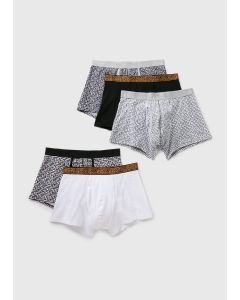 5 Pack Geometric Metallic Keyhole Boxers