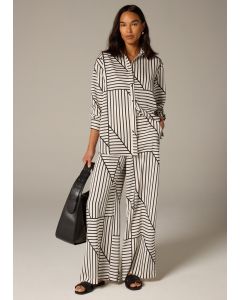 Et Vous Geo Stripe Wide Leg Co Ord Trousers