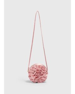 Girls Round Flower Cross Body Bag-Pink-One Size