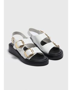 Chunky Double Buckle Sandals