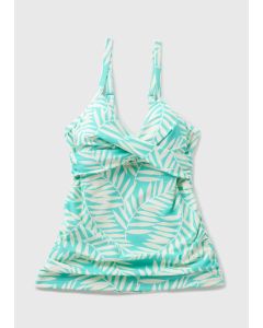 Leaf Print Shapewear Tankini Top