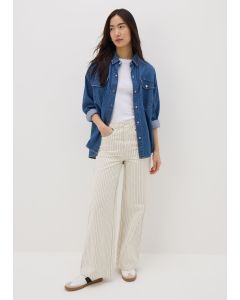 Stripe Wide Leg Jeans