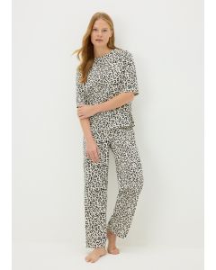 Monochrome Animal Print Pyjama Set