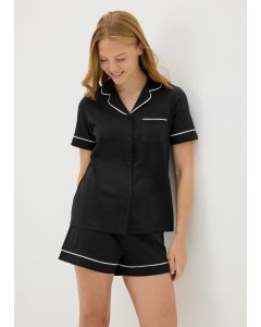 Button Up Shorts Pyjama Set