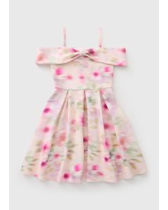 Girls Floral Bow Dress