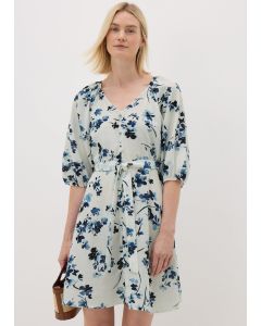 Ditsy Floral Belted Mini Tea Dress