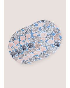 4 Pack Shell Cork Coasters-Blue-One Size