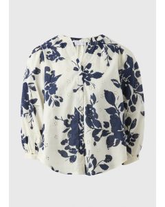 Floral Broderie Anglaise 3/4 Sleeve Blouse