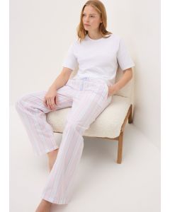 T-Shirt & Stripe Bottoms Pyjama Set