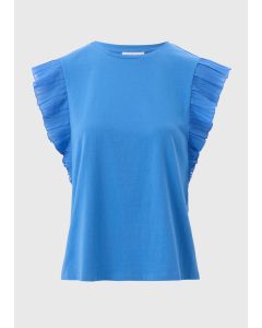 Pleated Sleeve T-Shirt