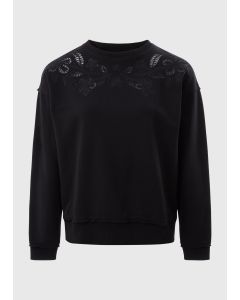 Cutout Floral Sweatshirt