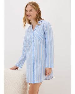 Stripe Cotton Shirt Nightie