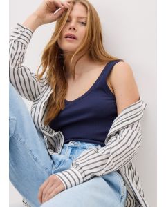 Ribbed Scoop Neck Vest Top