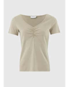 Ruched V-Neck T-Shirt