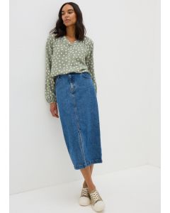 Spot V-Neck Blouse