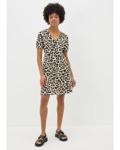 Leopard Print Mini Tea Dress