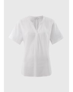 Linen Blend V-Neck Top