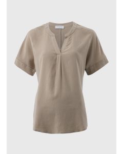 Linen Blend V-Neck Top