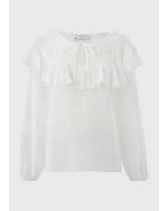 Frill Tie Neck Blouse